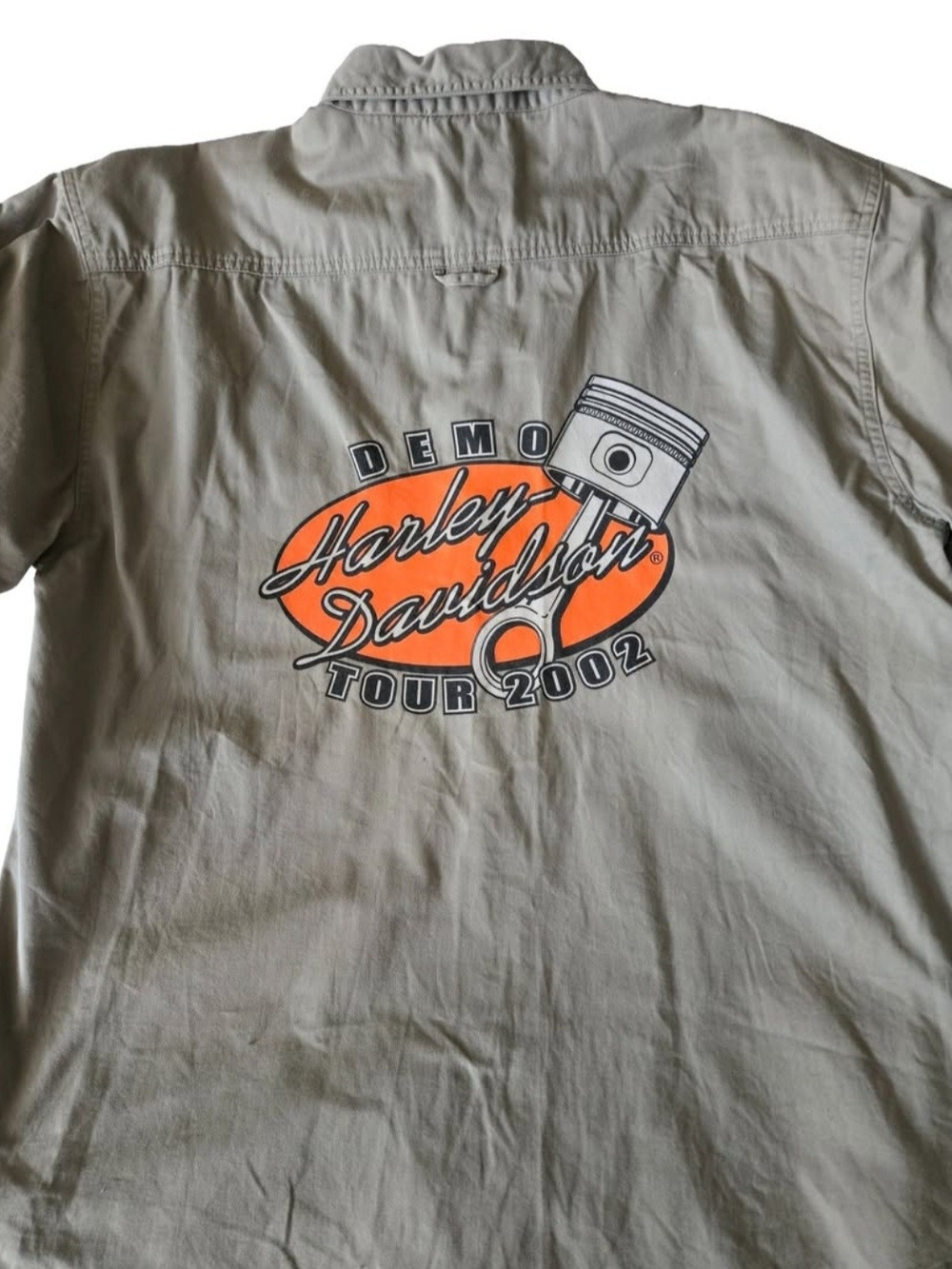 2002 Harley Davidson  Demo Tour Button Up Men's Size Large